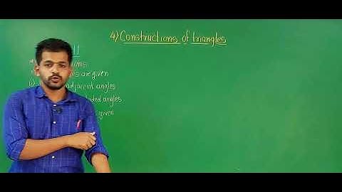 Std IX 4) Construction of Triangles (Video no 1)
