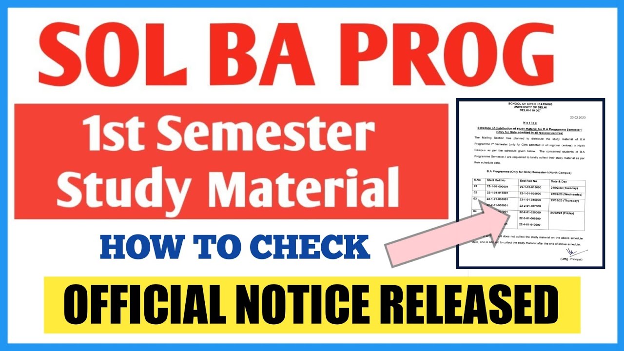 SOL BA PROG First Semester Study Material Official Notice Released 2023 sol-ba-prog-first-semester-study-material-official-notice-released-2023