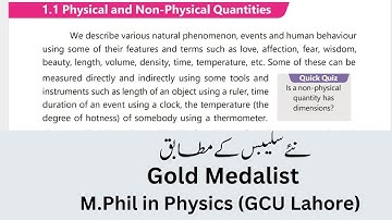 Class 9 Physics New Book PTB 2025 | Unit 1 Physical Quantities & Measurements | Lecture 12