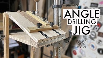 Simple Drill Press Table that TILTS for Angled Holes! (even works with benchtop drill press)
