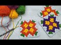 Crochet Pansy Flower Granny Square Quick And Lovely DIY Spring Home Decor