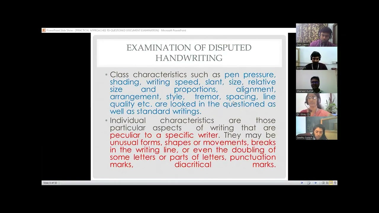 22.02.19 - Practical approaches to Questioned Document Examination