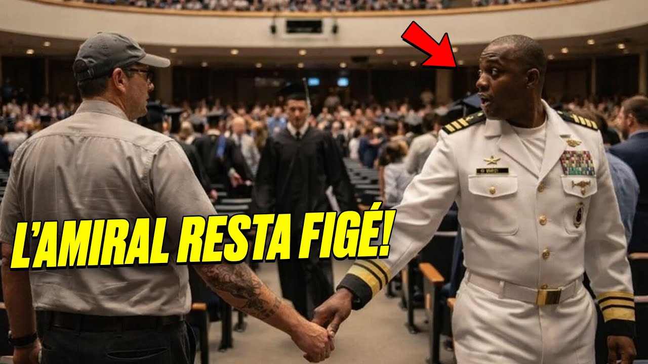 Un père célibataire, concierge, voit son fils diplômé—un amiral remarque son tatouage.