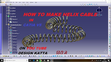 HOW TO MAKE SPIRAL HELIX CABLE ON CATIA V5 R20