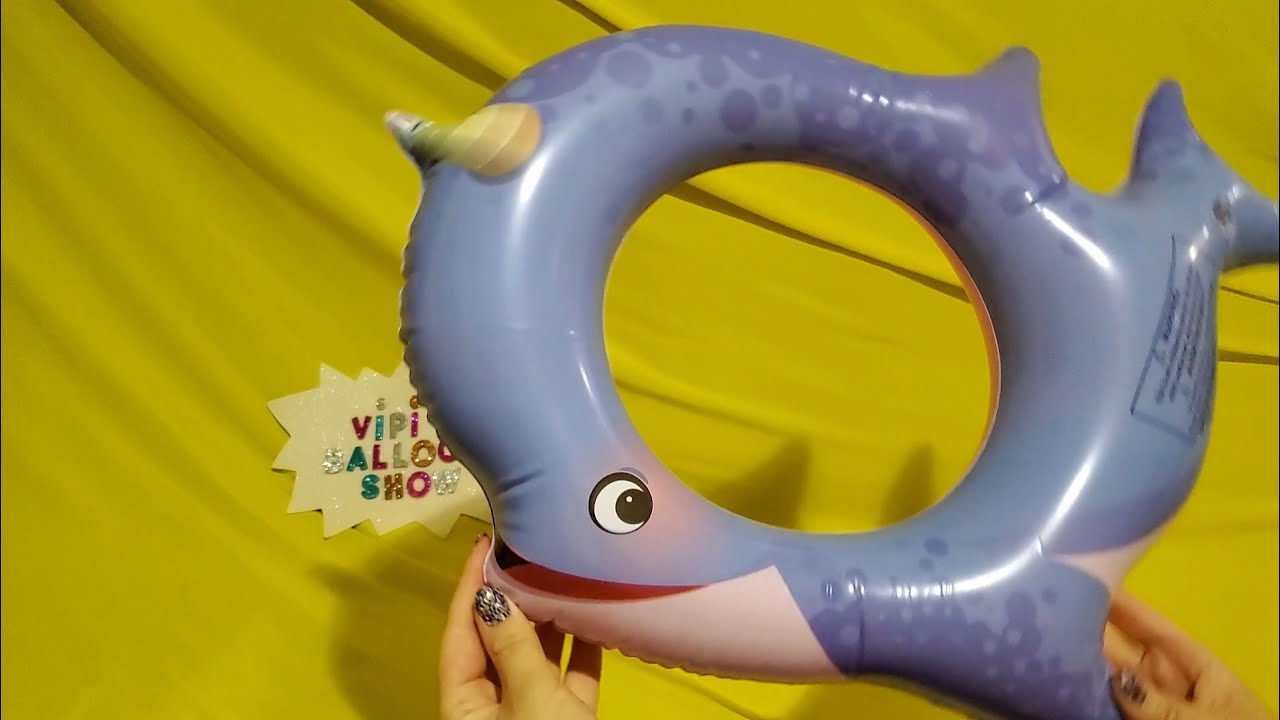 INFLATING FUN NARWHALE SWIM RING FLOATIE!!!