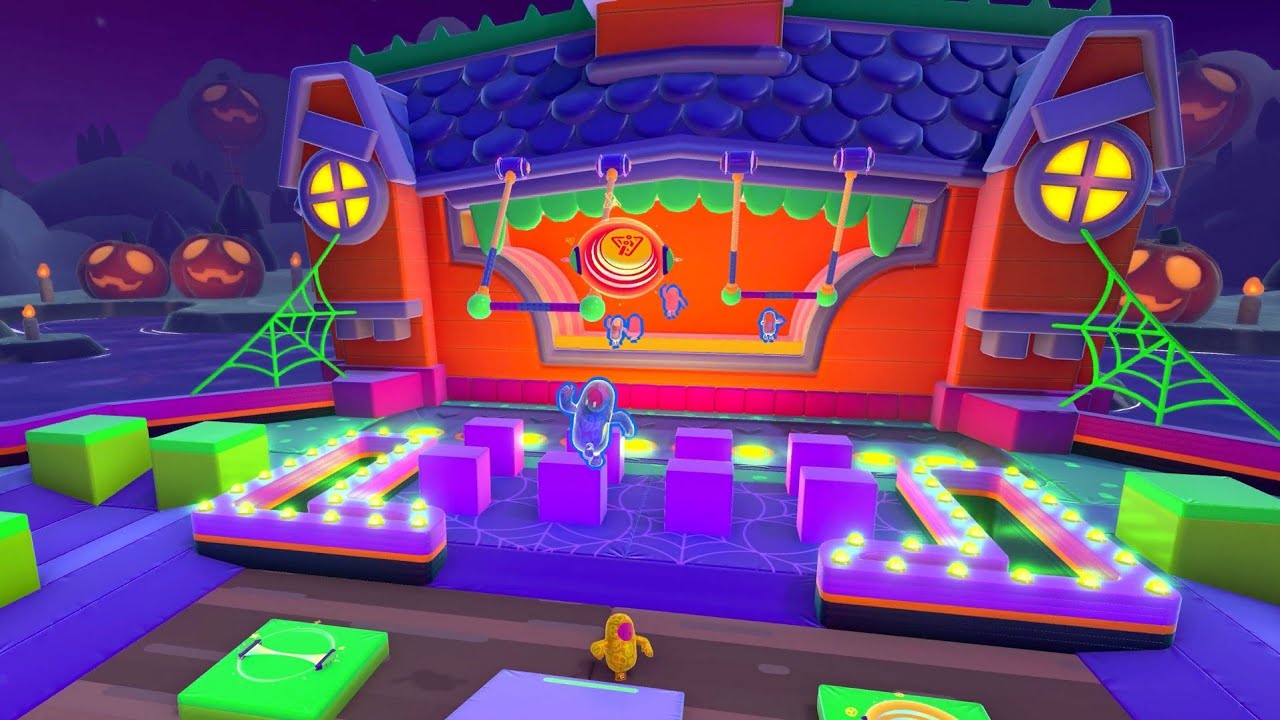 Pumpkin Pie gameplay (leaked) - Fall Guys Season 2 Satellite Scramble Halloween Map "Sweet Thieves"