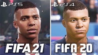 FIFA 21 VS FIFA 20 GRAPHICS COMPARISON! PS5 vs PS4