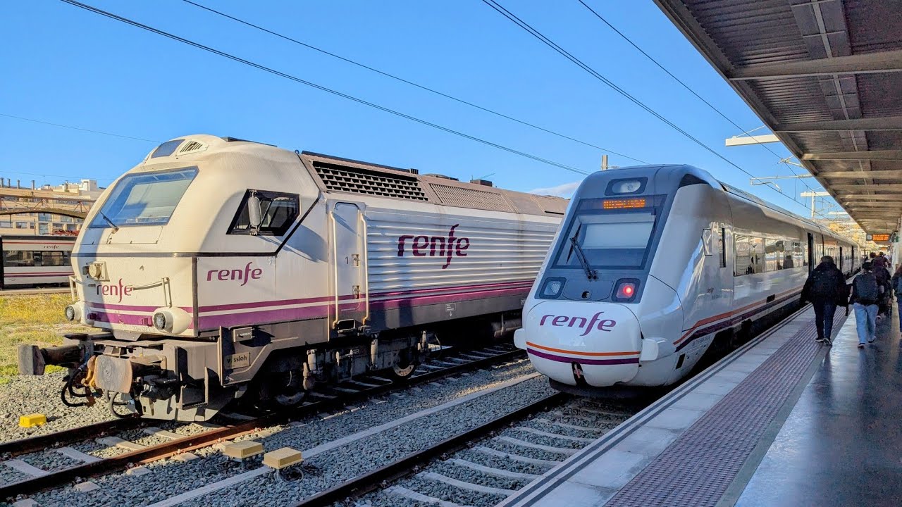 Circulaciones de Trenes diesel en Alicante: Renfe 592, 599, Talgos y Mercancias