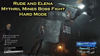 FF7Rebith Hard Mode Rude Elena Mythril Mines Boss Fight