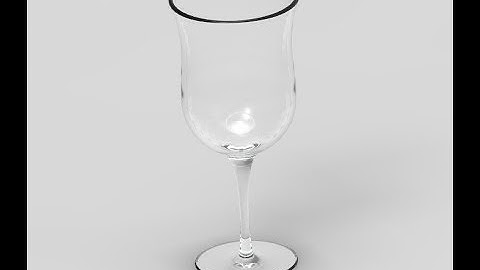 Designing a vine glass in Solid Edge St10.