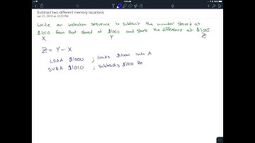 Subtract Two Different Memory Locations