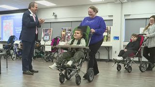 Kids with disabilities receive adaptive bikes, strollers from charity