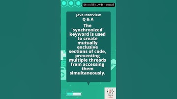 Java Interview Series | Synchronized Keyword | #shorts #javainterviewquestions