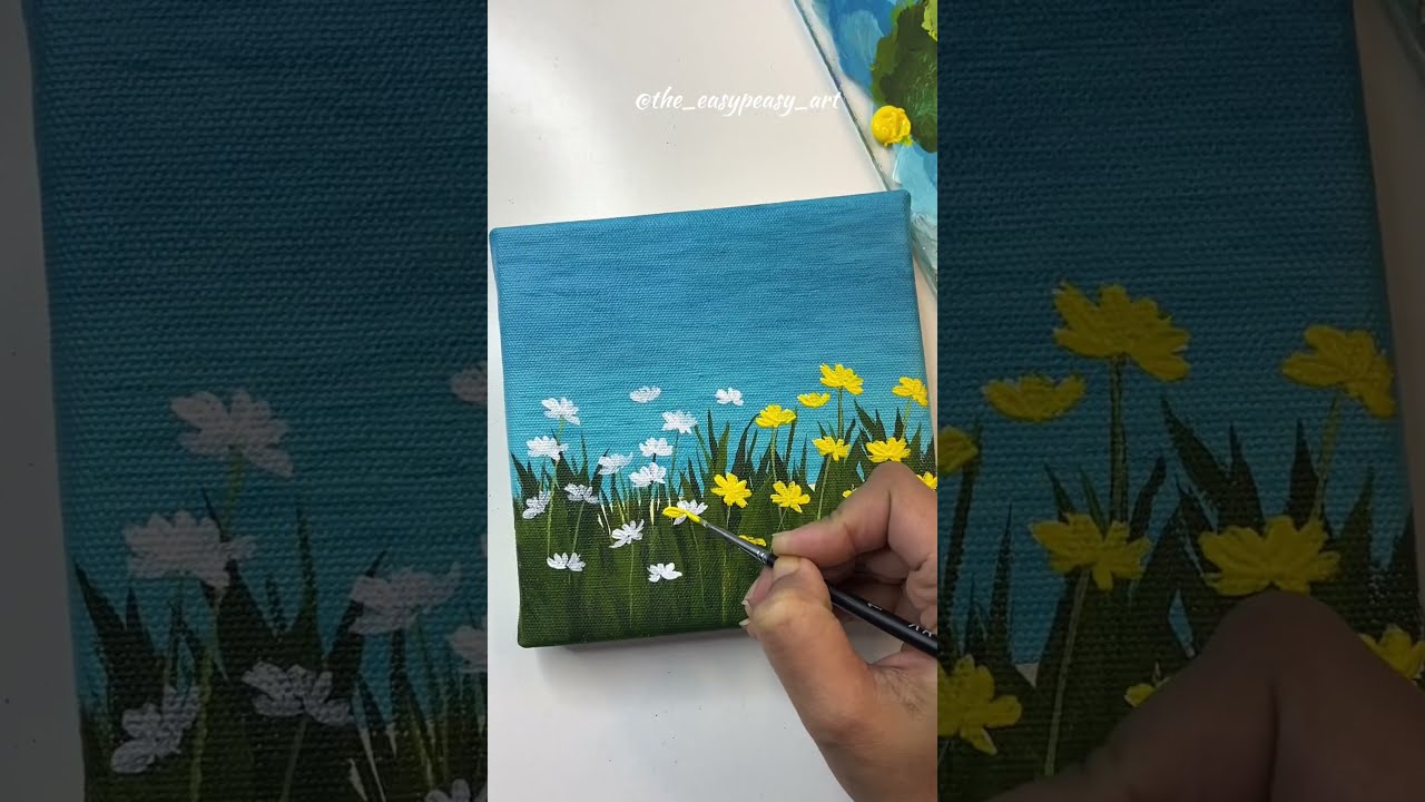 Easy Flower Painting Acrylic Tutorial Acrylicpainting