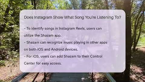 Does Instagram Show What Song You