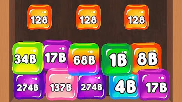 Merge Cube 2048 3D - ASMR Gameplay (Cubes Math, Level Up NumberBlocks Jelly Balls) Part 012