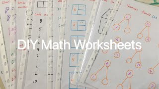 DIY Math Worksheets For PreSchoolers And kindergarteners Daily Math Worksheets Mumma Studio