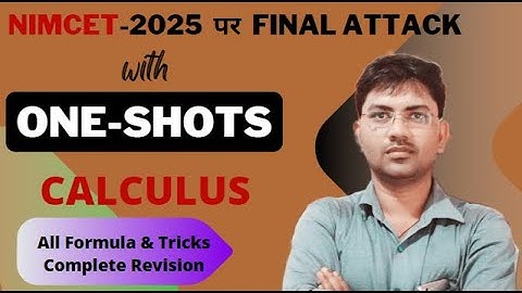 Complete Calculus One Shot Marathon by RD Sir a🚀 |NIMCET 2025