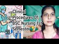 Clinical Procedures of BSC.Nursing 1st Semester for Practical and Viva||BSC.Nursing Practical Exam||