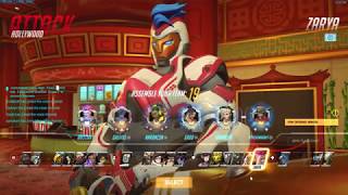 Overwatch Competitive - 44 Elims 0 Deaths on Hollywood | Cyberian Zarya Gameplay