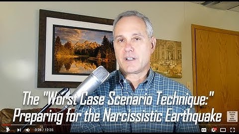 Worst Case Scenario Technique: Preparing for the Narcissistic Earthquake. Expert