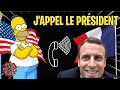 Homer appel le président au téléphone