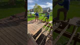 Deck remodel process