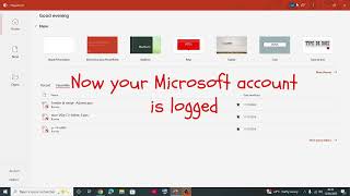 how to login your microsoft account to powerpoint/easy WAY