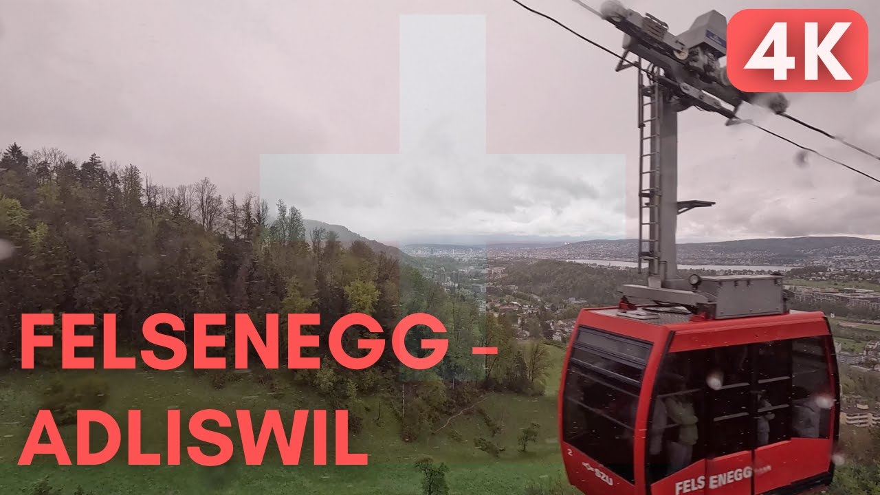 Adliswil-Felsenegg Cable Car in Zürich, Switzerland [4K/60]