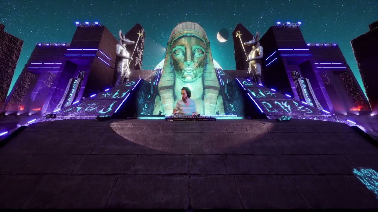 3D Virtual Stage for DJ Stream - Ancient Gods Sanctuary Demo 2 (Unreal Engine)