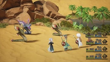 Bravely Default II Final Demo - Chapter 1-14 - Bonus Boss: Mushussu (Hard)