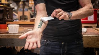 Adam Savage Tests His Temporary Ruler Tattoo!