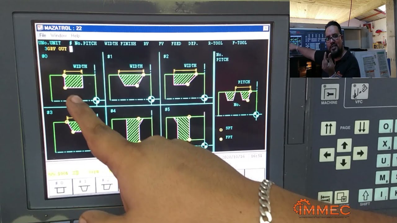 Programación MAZATROL Torno CNC MAZAK. RANURADO (GROOVING). YouTube