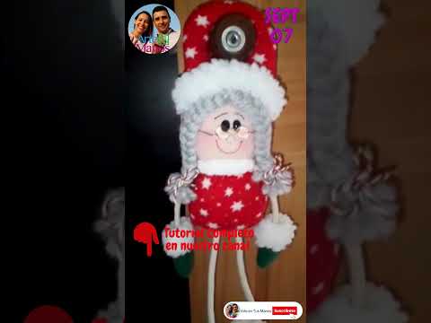 🔴Invitación Nuevo Vídeo Señora Claus CUELGA PUERTAS, Tutorial Con Arte en Tus Manos