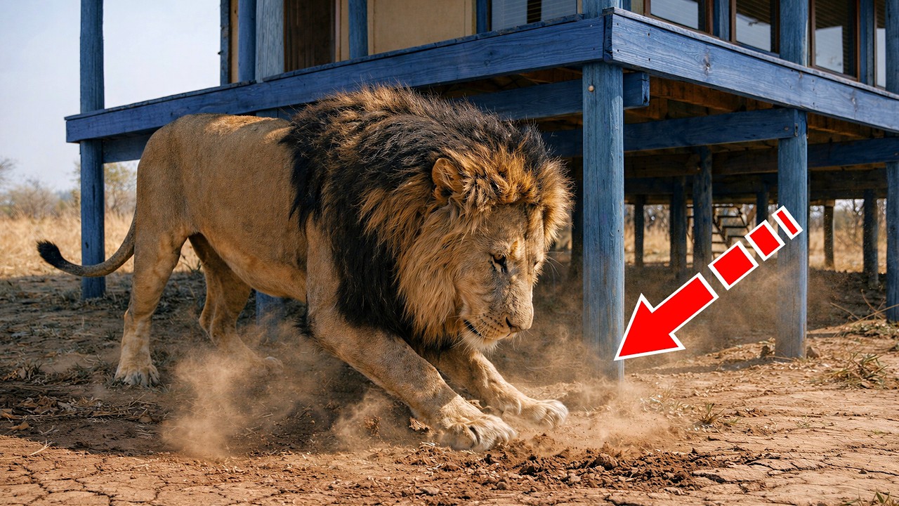 Лев 3 дня рыл землю в одном месте. Увидев, что там, рабочие пришли в ужас!