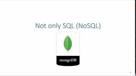 NoSQL: Introduction to Mongo DB