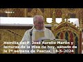 Homilía del P. José Aurelio Martín y lecturas de Misa de hoy, sábado, 7ª semana de Pascua, 18-5-2024