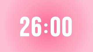 26 Minute Pastel Pink Study Timer | Cute Timer