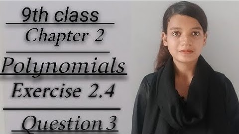 9th class maths Ch 2 Polynomials  Ex 2.4 Ques 2 | Tuition wallah #9thclass #maths #polynomials