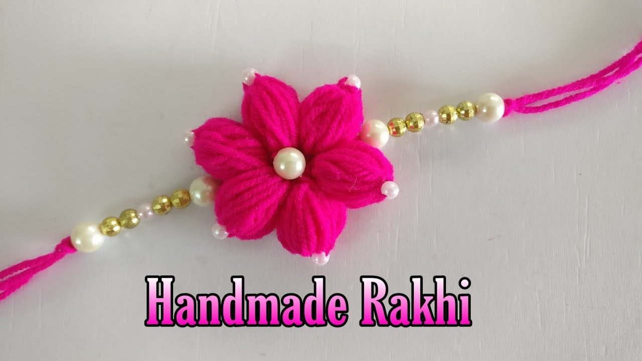 How To Make Rakhi | DIY | Handmade Rakhi | Rakhi Making With Wool ...
