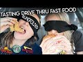 TASTING DRIVE THRU FOOD BLINDFOLDED | Tags & Challenges | AYYDUBS