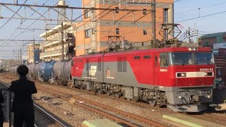 JR貨物EH500形54号機＋タキ18Bが通過するシーン