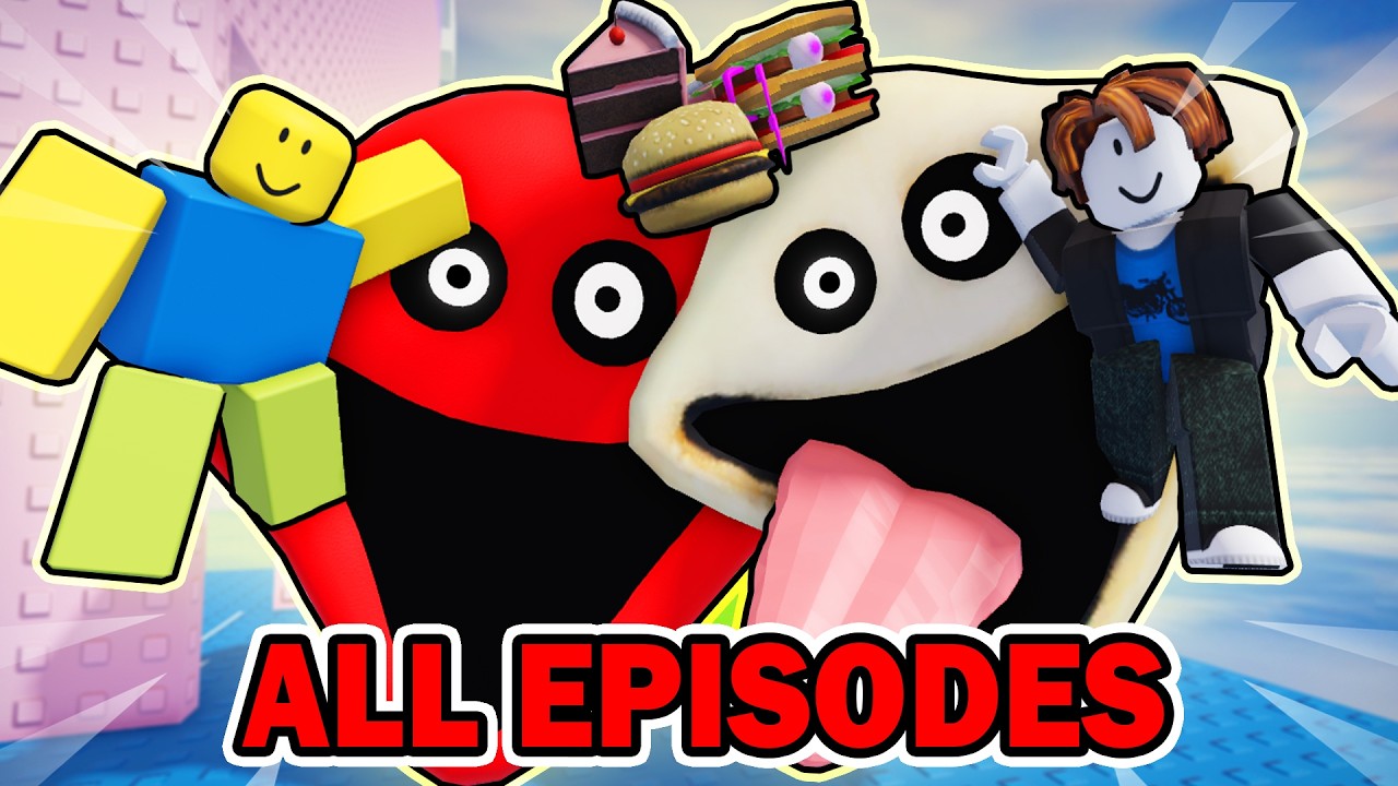 THE HUNGRY WORMS IN ROBLOX (All episodes) Scary Troll Slap Tower Animation