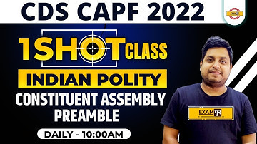 CDS 2 2022 Indian Polity | CAPF Polity Classes | Constituent Assembly Preamble | Polity by Gyan Sir
