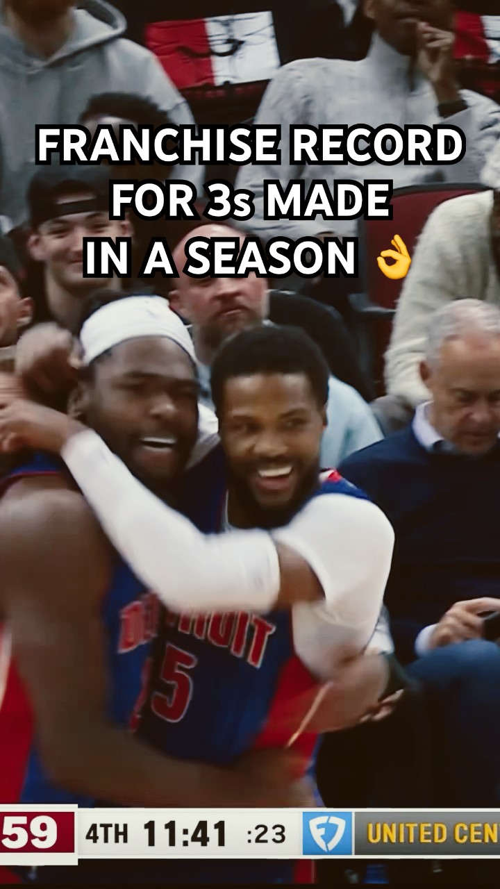 Malik Beasley sets the Pistons franchise record for 3s made in a season