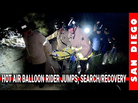 Hot Air Balloon Rider Jumps Out, Intense Search + Recovery | Del Mar | 20240503 (4K)