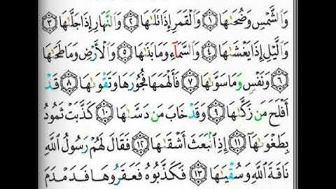 سورة الشمس بصوت القارئ محيي الدين أبو العلا