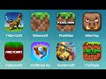 Tribe Craft, Minecraft, PixelMan, MineTap, Funcycraft, Craftman Go, Huntercraft, Craftopia