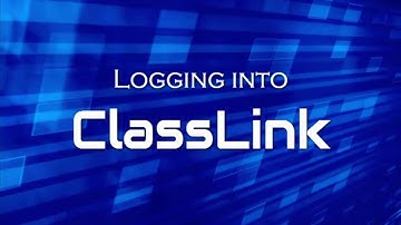 Logging into Classlink
