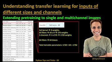 Tips Tricks 20 - Understanding transfer learning for different size and channel inputs